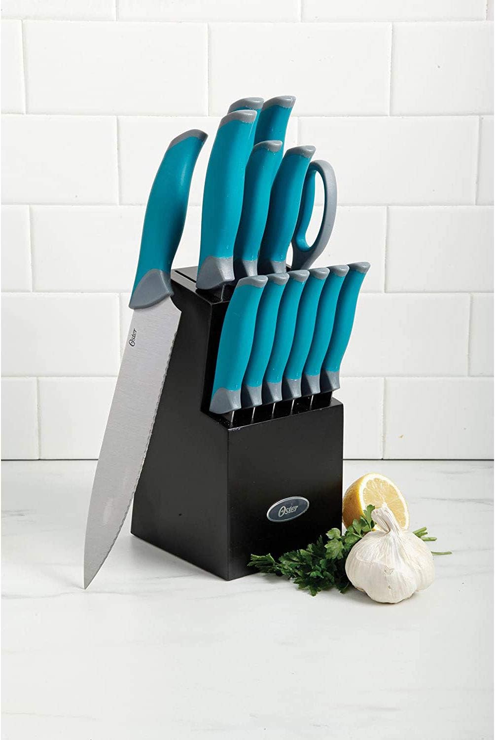 Oster Lindbergh 14 Piece Cutlery Set in Teal Oster Lindbergh 14 Piece Cutlery Set in Teal